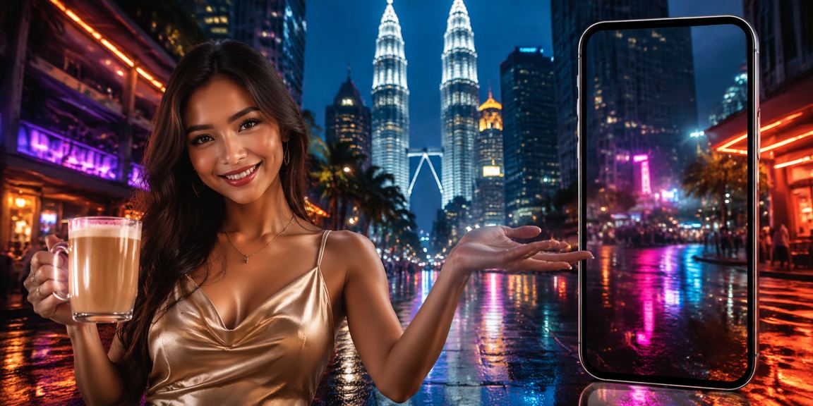 Young Kuala Lumpur player enjoying online e-sports betting on a smartphone